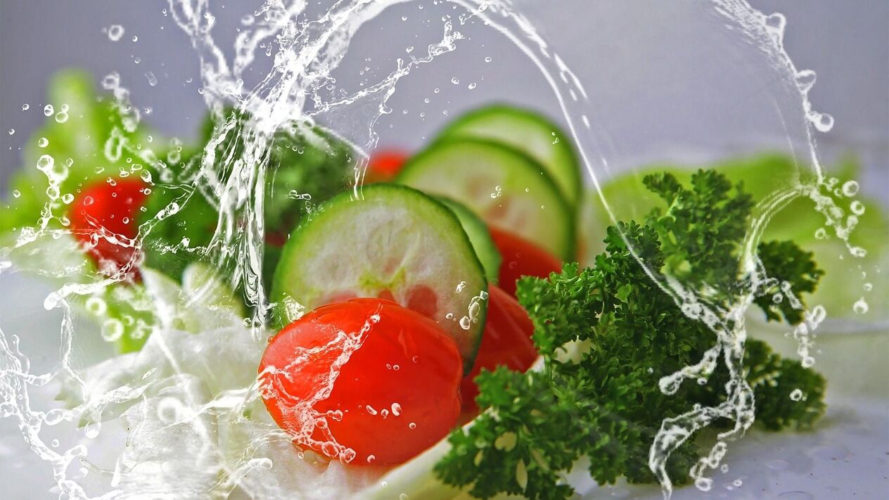 verdure con una dieta ricca di proteine